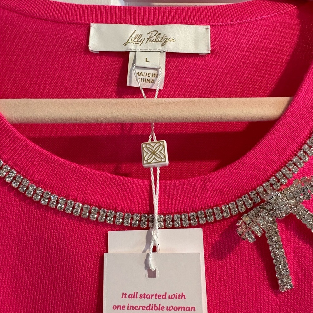 Lilly Pulitzer Passion Hot Pink Morgan Sweater